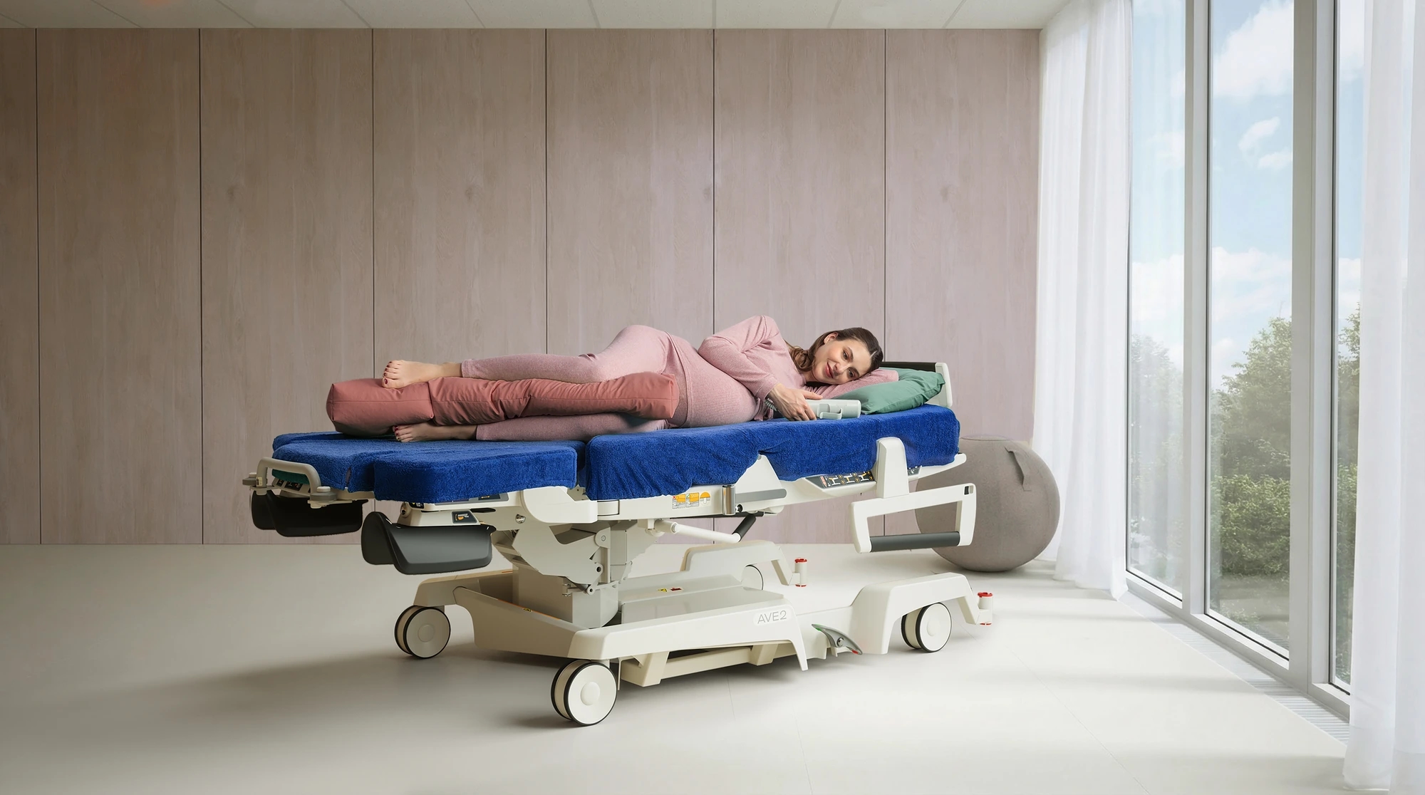 Vibwife birth mobility system supporting birth